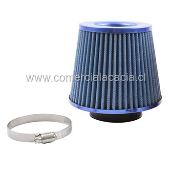 filtro de aire conico 3 pulgadas AZUL