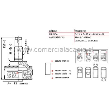 homocinetica RN828 REXTON exterior lado rueda der-izq 84181 nissan platina renault clio 1.6 2000-2008