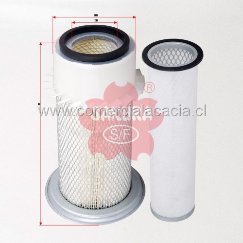 filtro aire C16340 + CF922 SAKURA CON base metalica
