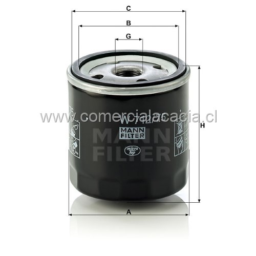 Filtro aceite W712-75 MANN