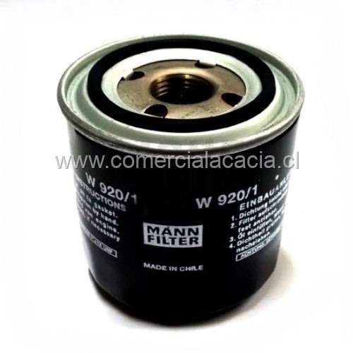 filtro aceite W920-1 MANN w10050