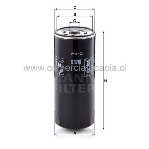 filtro aceite W11102 MANN