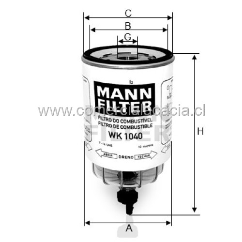 filtro combustible WK1040 MANN