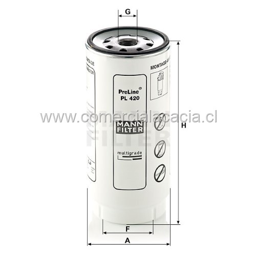 filtro combustible PL420X MANN