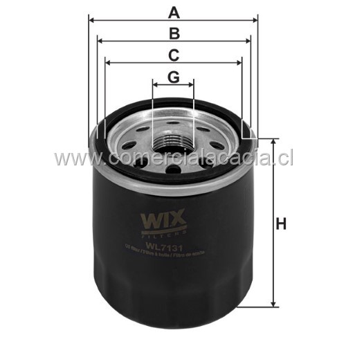 filtro aceite W68-80 WIX w68-3