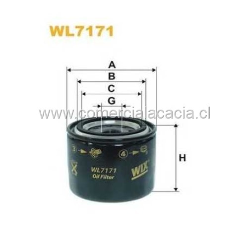 filtro aceite W818-8 WIX w811-80