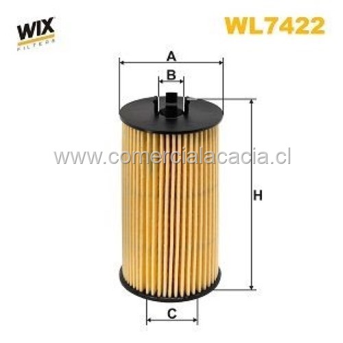 filtro aceite HU612-2X WIX