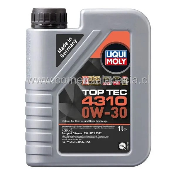 aceite liquimoly 0w30 toptec 4310 x1litro 2361