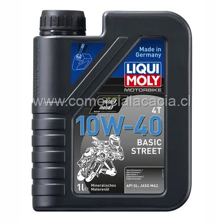 aceite liquimoly 10w40 moto 4tiempos basic street sl x1litro 3044