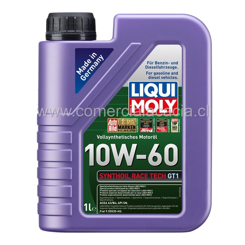 aceite liquimoly 10w60 synthoil race tech gt1 x1litro 8908