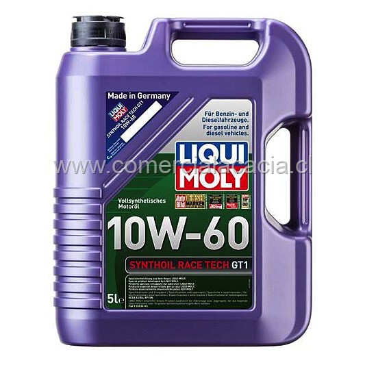 aceite liquimoly 10w60 synthoil race tech gt1 x5litros 8909