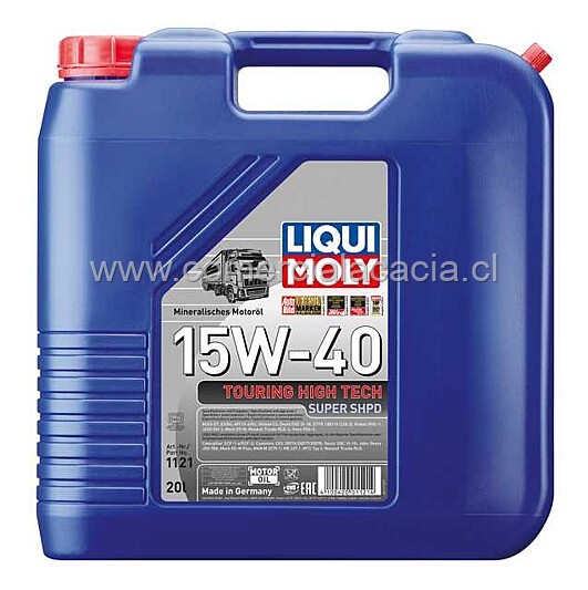 aceite liquimoly 15w40 touring high tech x20litros 1121 ci4