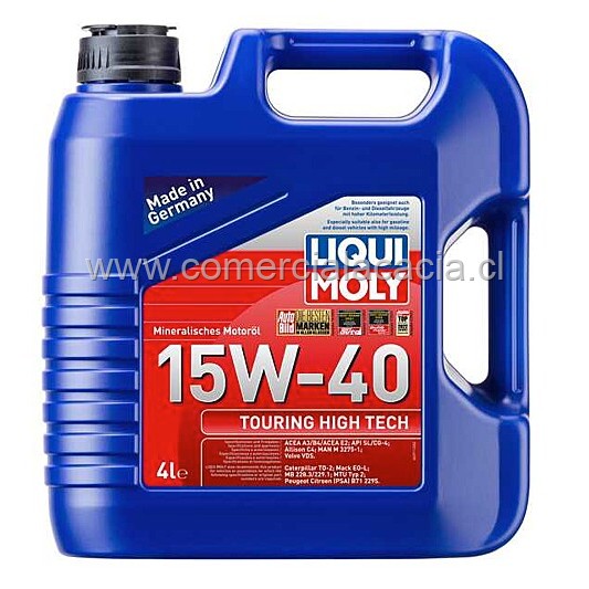 aceite liquimoly 15w40 touring high tech x4litros 2911