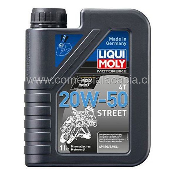aceite liquimoly 20w50 1lt moto 4tiempo street 1500 sn