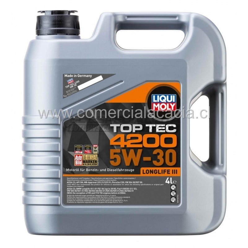 aceite liquimoly 5w30 top tec 4200 x4litros 3715