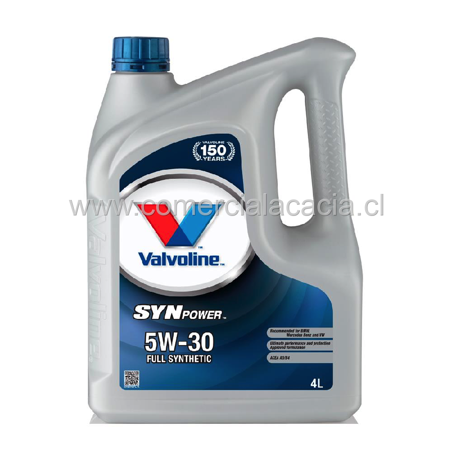 aceite valvoline 5w30 synpower c3 x4litros