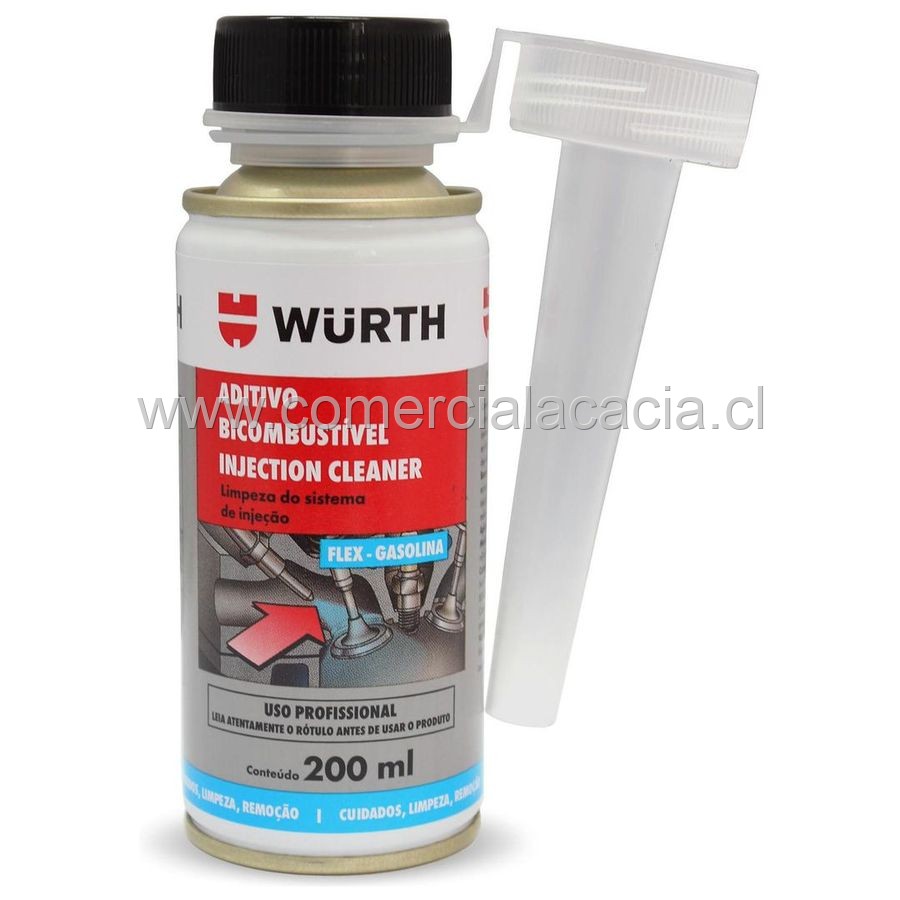aditivo wurth limpiador de inyectores gasolina x200ml 08935597