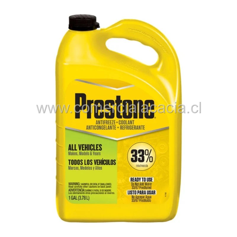 anticongelante prestone 33/67 1galon -18ª /126ª VERDE 01PRAF2033