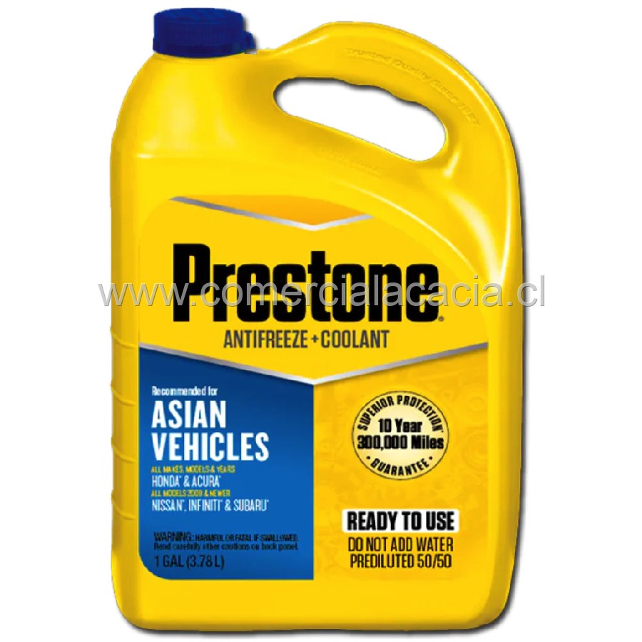 anticongelante prestone asian blue 50/50 azul 1galon
