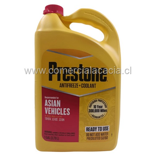 anticongelante prestone asian red 50/50 rojo 1galon -34ª 129ª 01PRAF6200