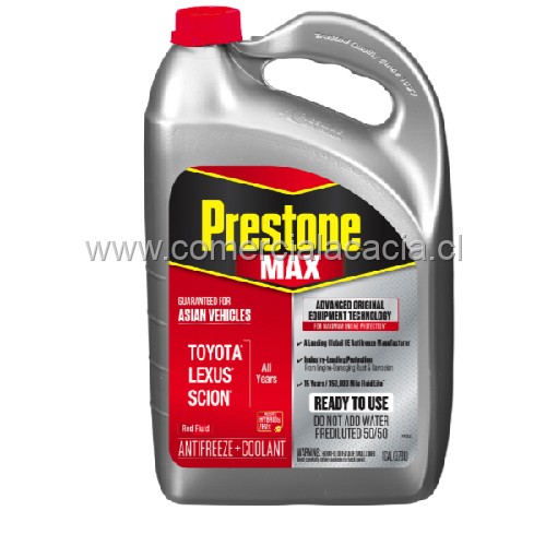 anticongelante prestone asian red 50/50 rojo 1galon -34ª 129ª