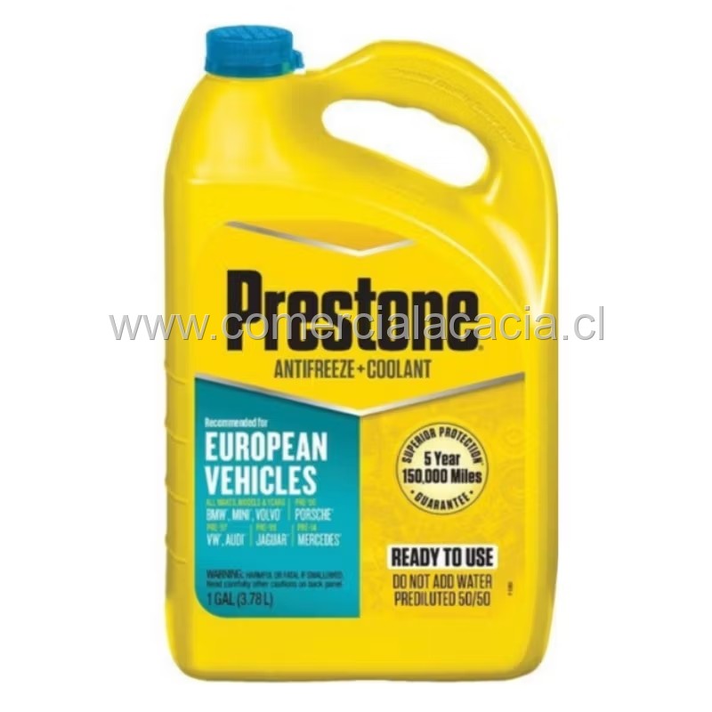 anticongelante prestone european teal 50/5 1 galon turquesa 01PRAF6100