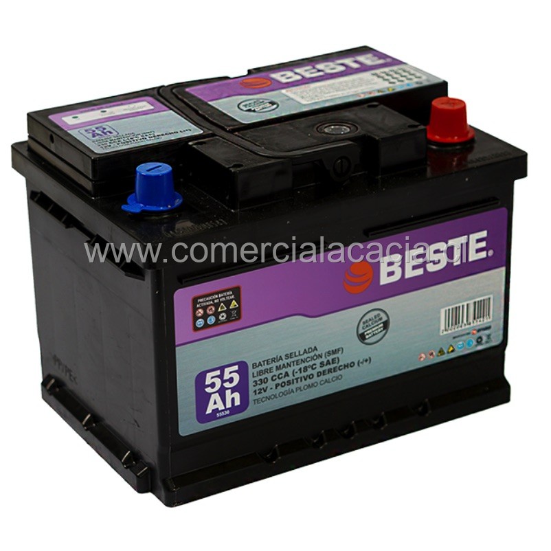 bateria 55a positivo derecho BESTE 330cca 242x175x175mm