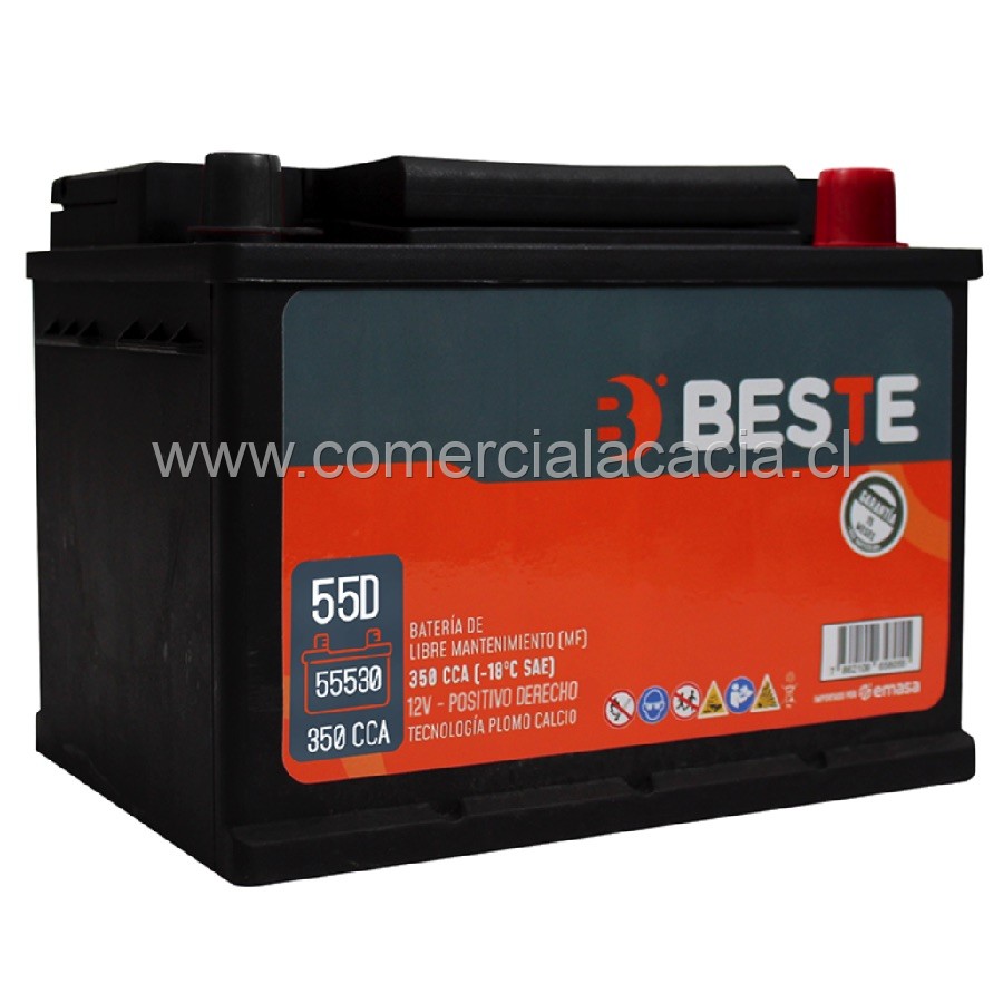 bateria 55a positivo derecho BESTE 350cca 242x175x175mm