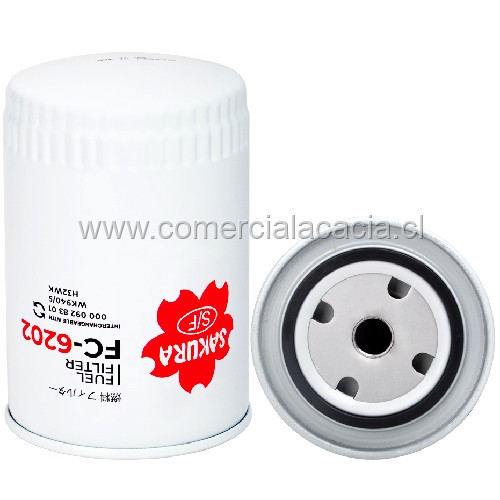filtro combustible FC6202 SAKURA WK940-19 WK940/19 WK94019 FC6202 FF5709 FF231 0000928301 0000929401 1161003 1174422 4620247 687 B222100000243