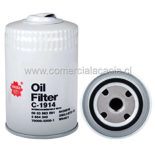 filtro de aceite C1914 SAKURA W940-1 W940/1 W9401 WO300 PSL714 C1914 UJ1915F TH9394 0451103325760 1112652 1520843G00 1520865001 1520865002 1520865005 1520865010 1520865011 1520865012 1520865014 152086