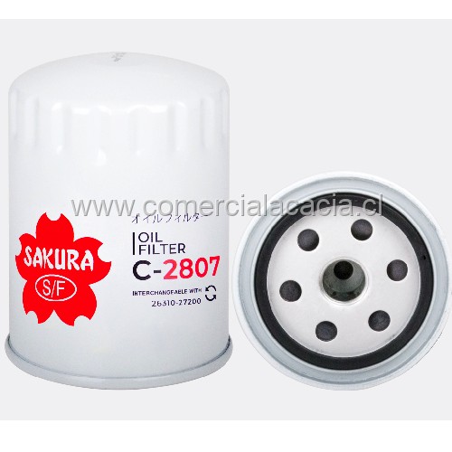 filtro de aceite C2807 SAKURA W830-3 W830/3 W8303 WL7426 JFO0594 C2807 UJ1816B TH9037
