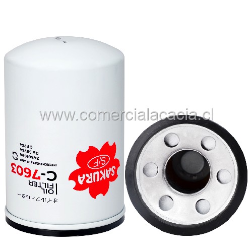 filtro de aceite C7603 SAKURA W925 PSL597 C7603 LF3703 P551352 36881696 B7125 RE59754 6005021346 7090065