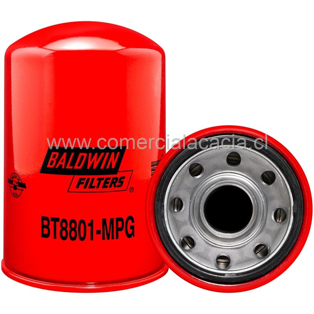 filtro de aceite hidraulico BT8801-MPG BALDWIN BT8801MPG John Deere AT184206; Komatsu 1233914-H1, 1233914-H2, 1233914-H4 P552461 HF6833 HF6835 HC7603