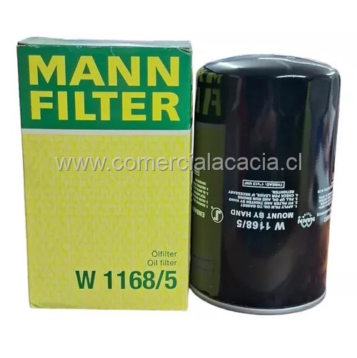 filtro de aceite W1168/5 MANN W1168-5 W1168/5 110986b01012 LF702 PSL301 lf3455 b309 b129