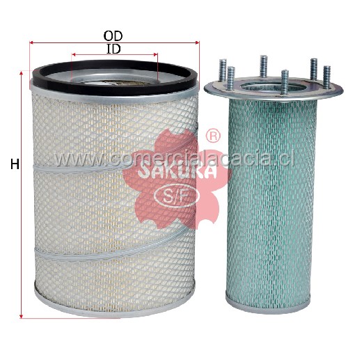 filtro de aire A5507S SAKURA C24444 c24444-1 C24444/1 C244441 C1371 AF344M LL1615 CA224 LX116 A44180 P181103 pa1615xp Q01 7W5389 4M8047 8N5389 7W5389E 4M0383 9M1884 253333 621128 HCF14460