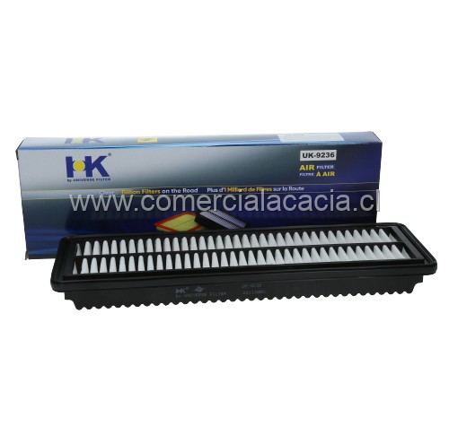 filtro de aire UK9236 HK Hyundai Grand i10 1.2 Gasolina 2015-2025 C36020 JFA0H38 SMAFH059 UK9236 TA7985 28113b4000 273x104x75