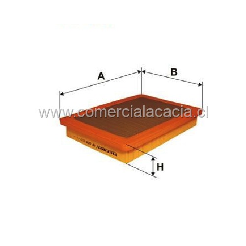 filtro de aire WA6275 WIX Fiat Duna 1.6 1994-1995/Fiat Fiorino 1.3 1989-1993 C2496 WA6275 ARL4147 71736126 77229360 250x180x45