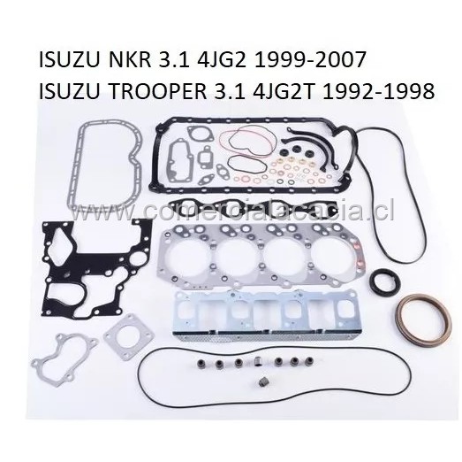 juego empaquetadura 5878129883 THG ISUZU NKR 3.1 4JG2 1999-2007 nkr69 ISUZU TROOPER 3.1 4JG2T 1992-1998