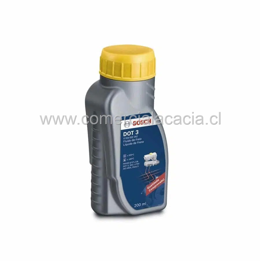 liquido de freno bosch dot3 x200ml 110204032342