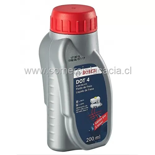 liquido de freno bosch dot4 x200ml 110204082070